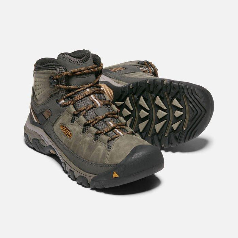 Keen Targhee III Mid Men's Waterproof Walking Boots - Black Olive/Golden Brown-Walking Boots-Outback Trading