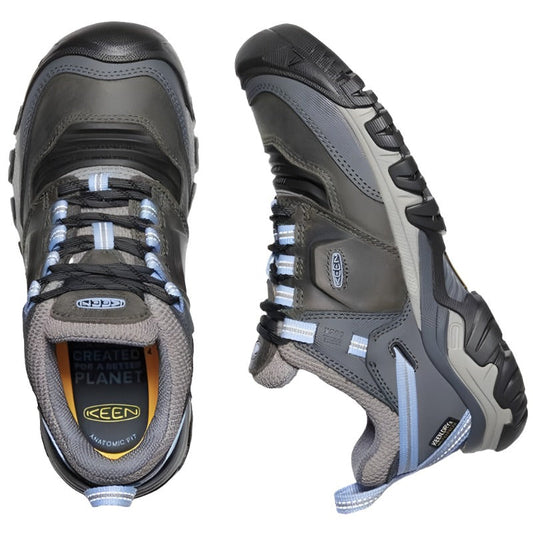 Keen Ridge Flex Womens Waterproof Walking Shoes - Steel/Grey-Walking Shoe-Outback Trading