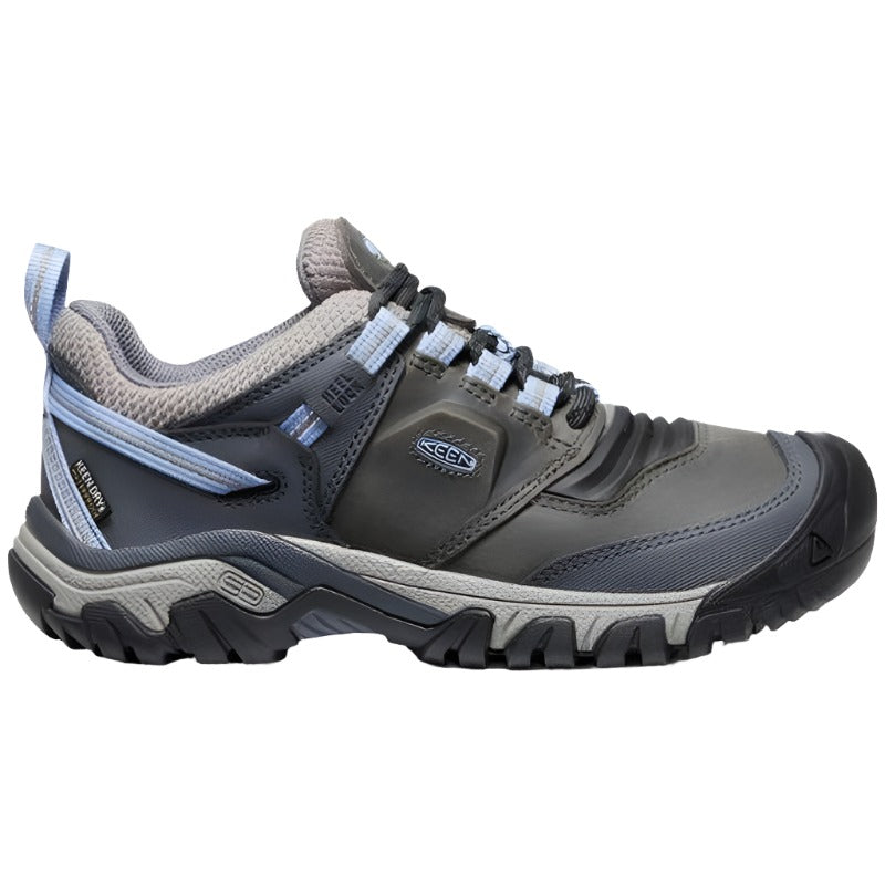 Keen Ridge Flex Womens Waterproof Walking Shoes - Steel/Grey-Walking Shoe-Outback Trading