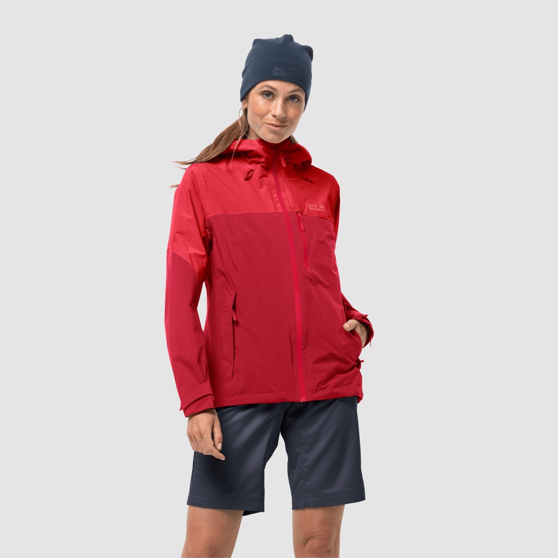 Jack Wolfskin Womens Go Hike Jacket - Bright Scarlet