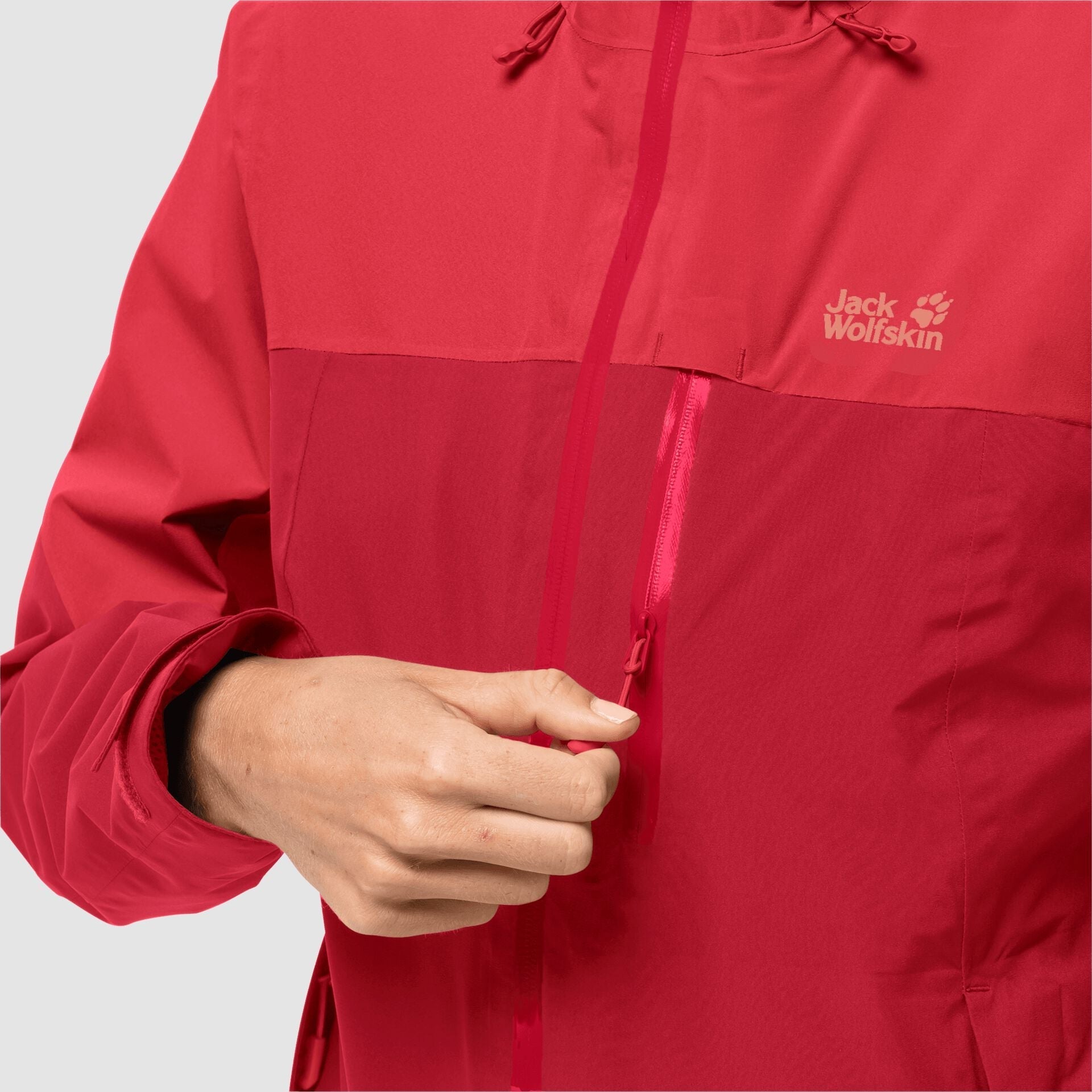 Jack Wolfskin Womens Go Hike Jacket - Bright Scarlet