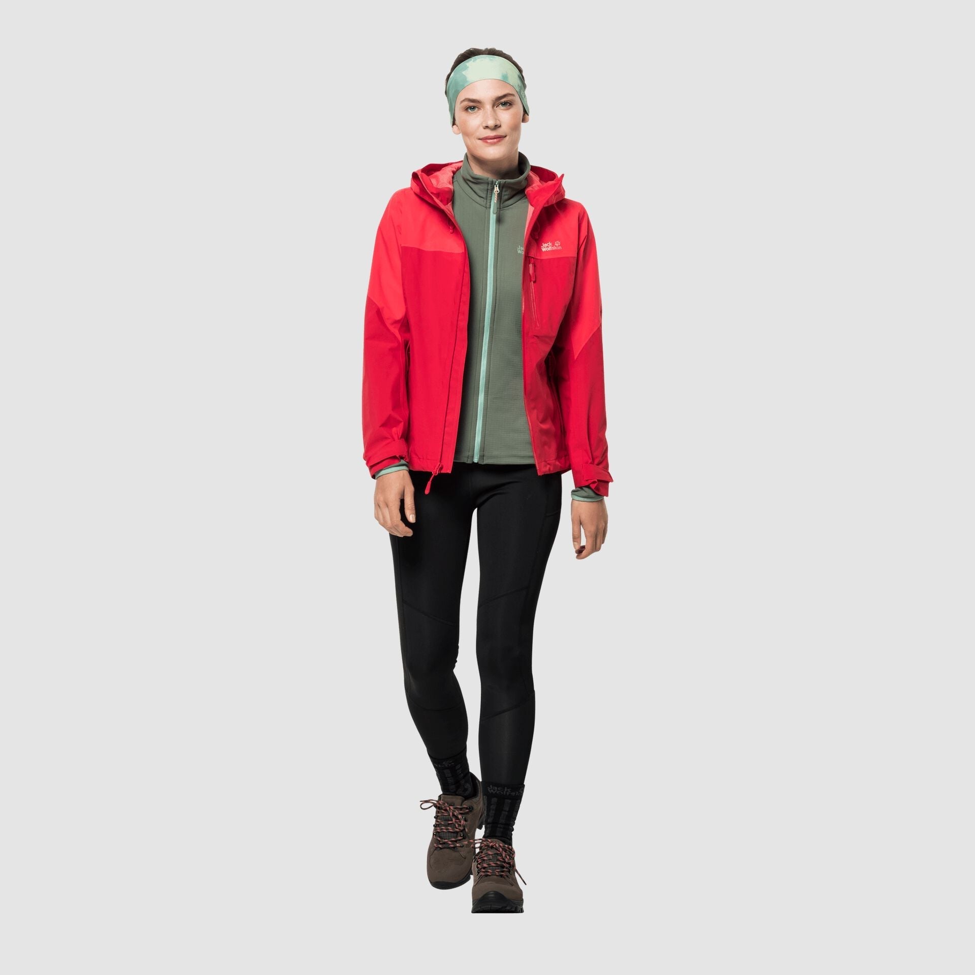 Jack Wolfskin Womens Go Hike Jacket - Bright Scarlet