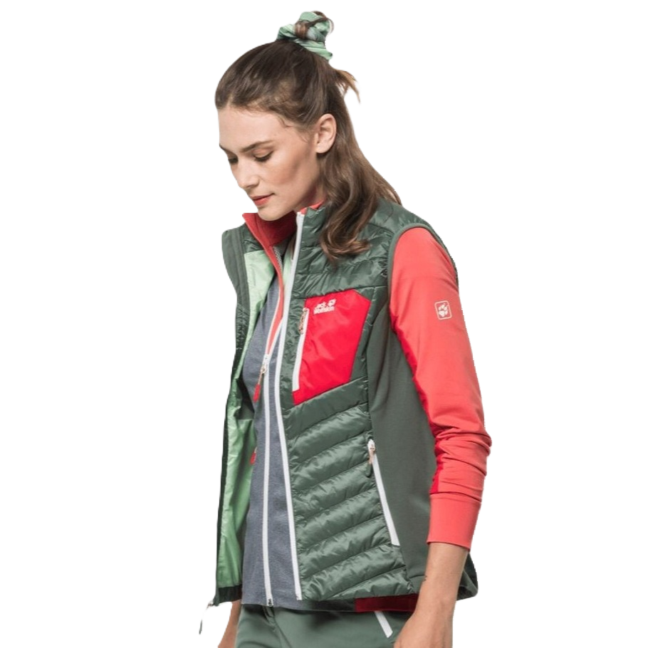 Jack Wolfskin Womens Routeburn Gilet - Hedge Green