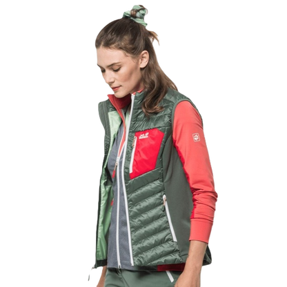 Jack Wolfskin Womens Routeburn Gilet - Hedge Green