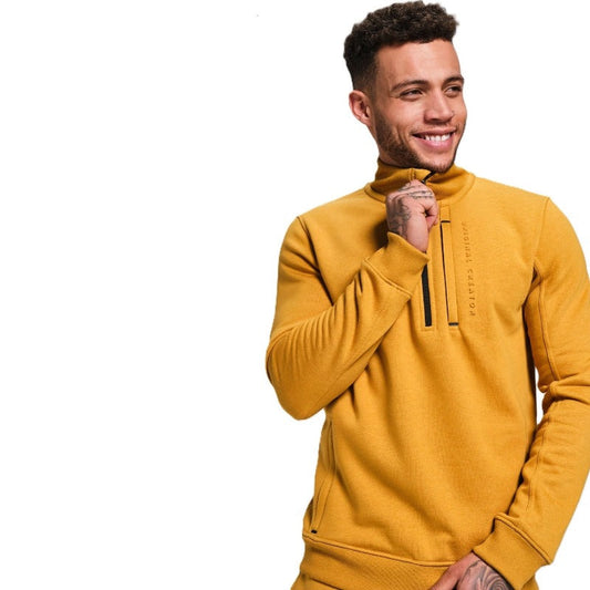 Original Creator Half Zip Unisex Jumper - Tumeric Yellow