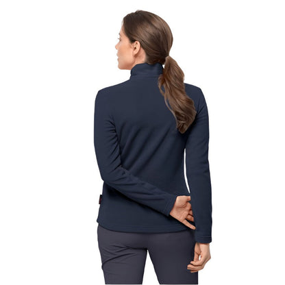 Jack Wolfskin Gecko Women's 1/4 Zip Fleece - Midnight Blue-Fleeces 1/4 Zip-Outback Trading