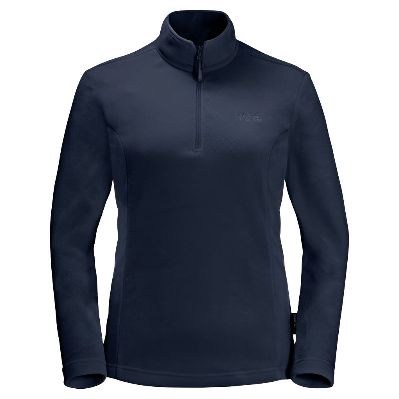 Jack Wolfskin Gecko Women's 1/4 Zip Fleece - Midnight Blue-Fleeces 1/4 Zip-Outback Trading