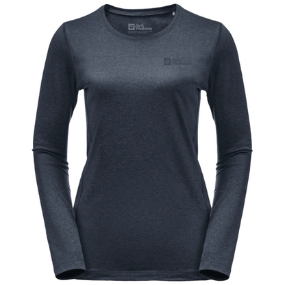 Jack Wolfskin Womens Sky Thermal Long Sleeved Top- Night Blue 1