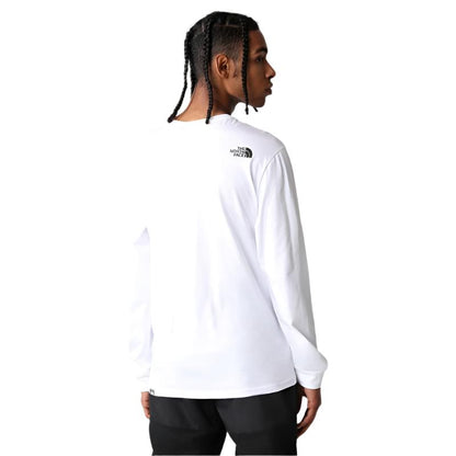 The North Face Simple Dome Men's Long Sleeve T-Shirt- White 3