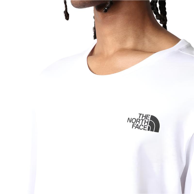 The North Face Simple Dome Men's Long Sleeve T-Shirt- White 2