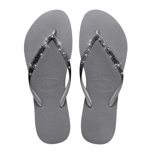 Havaianas Slim Sparkle Womans FlipFlops - Steel Grey