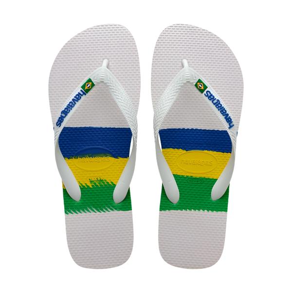 Havaianas Brasil Tech Men's Flip Flops - White 1