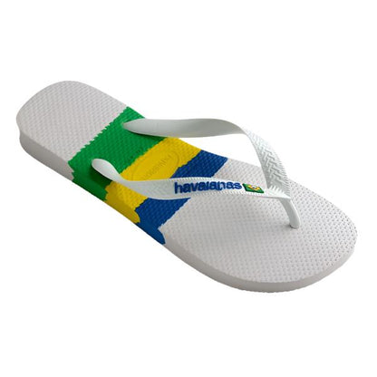 Havaianas Brasil Tech Men's Flip Flops - White 2