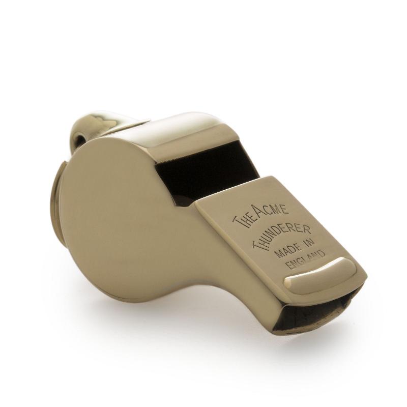 Extra Large Acme Thunderer 58 Metal Whistle Polished Brass