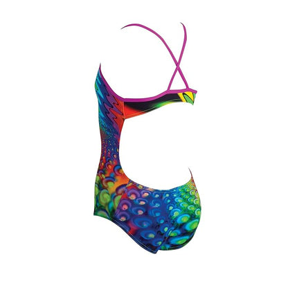 Zoggs Girl's Peacock Bella Crossback Swim Suit