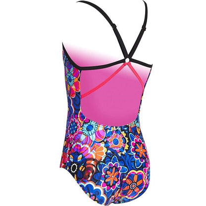 Zoggs Flower Sizzle Starback Girls Swimming Costume - Multi 34 inch/14Y 3