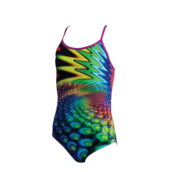 Zoggs Girl's Peacock Bella Crossback Swim Suit