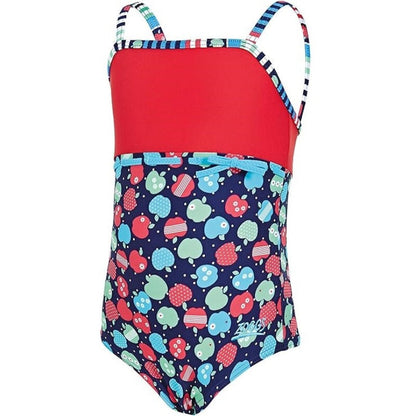 Zoggs Appletizer Classic Back Girls Swimming Costume - Multi/Red 23inch/4-5 Years 2