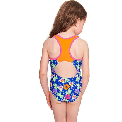 Zoggs Carnival Action Back Girls Swimming Costume 24 Inch/ 5 Years 2