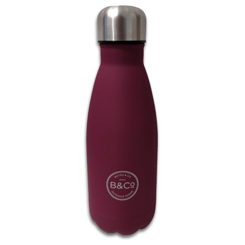 B&Co Hamelin 350ml Bottle Flask with Rubberized Matte Finish - 3 Colours-Water Bottles-Outback Trading