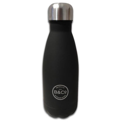 B&Co Hamelin 350ml Bottle Flask with Rubberized Matte Finish - 3 Colours-Water Bottles-Outback Trading