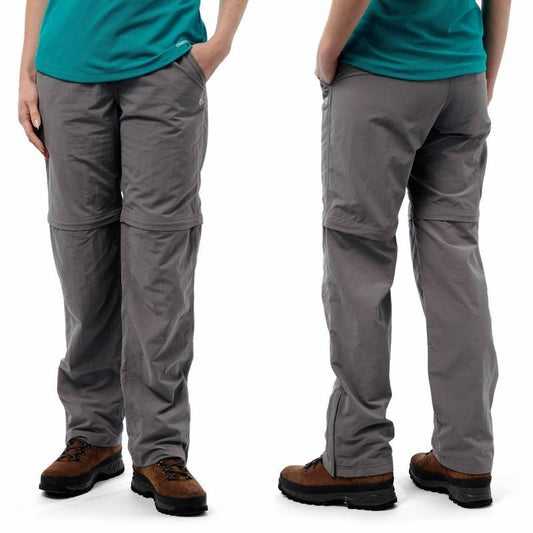 Craghoppers NosiLife Women's Convertible Trousers - Platinum - Size 12 Regular-Active Trousers-Outback Trading