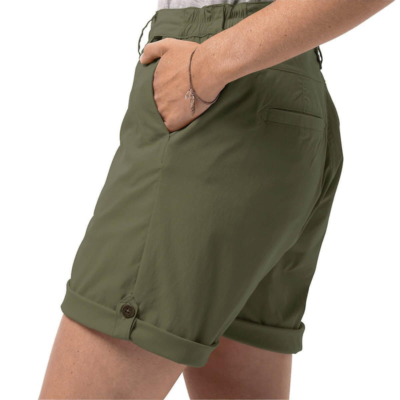 Jack Wolfskin Desert Shorts For Women - Delta Green-Shorts-Outback Trading