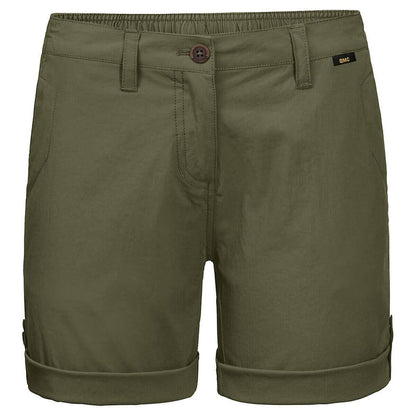 Jack Wolfskin Desert Shorts For Women - Delta Green-Shorts-Outback Trading