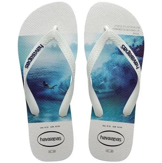 Havaiana Hype FC Men's Flip Flops White/Blue-Thongs & Flip Flops-Outback Trading