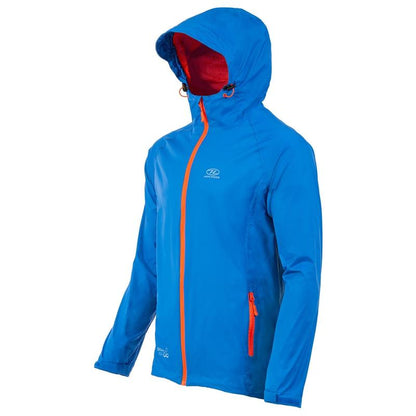 Highlander Stow & Go Unisex Waterproof Pack-Away Jacket - Blue-Waterproof Jackets-Outback Trading