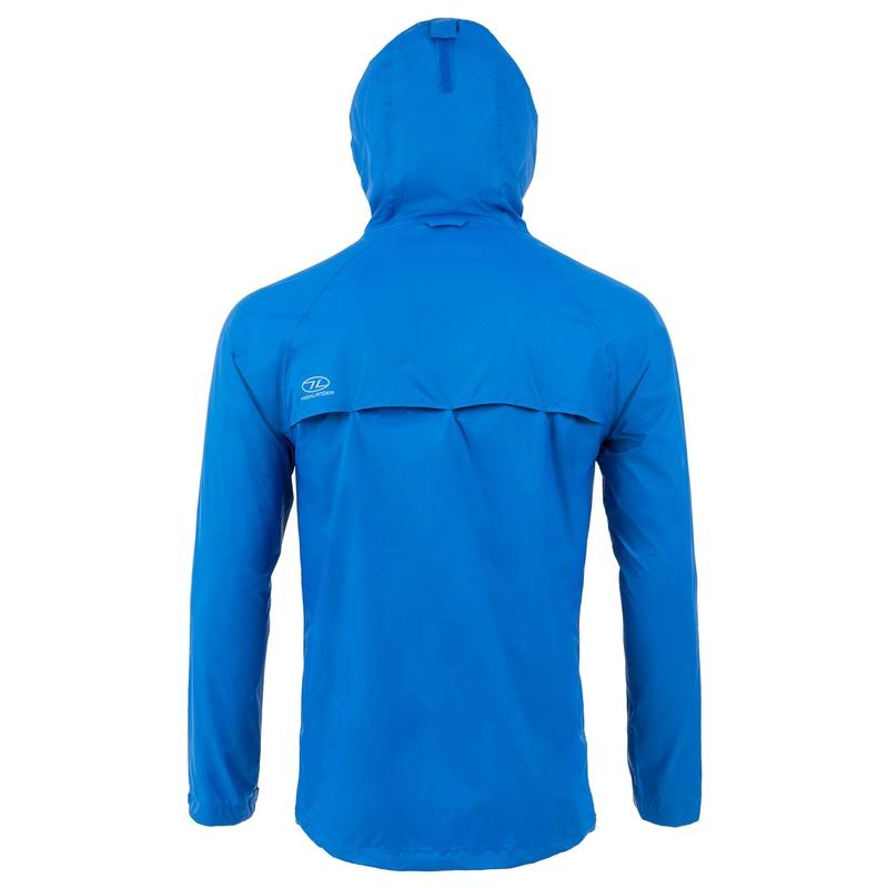 Highlander Stow & Go Unisex Waterproof Pack-Away Jacket - Blue-Waterproof Jackets-Outback Trading