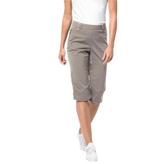 Jack Wolfskin Activate Light Women's 3/4 Length Trousers - Moon Rock-Shorts-Outback Trading