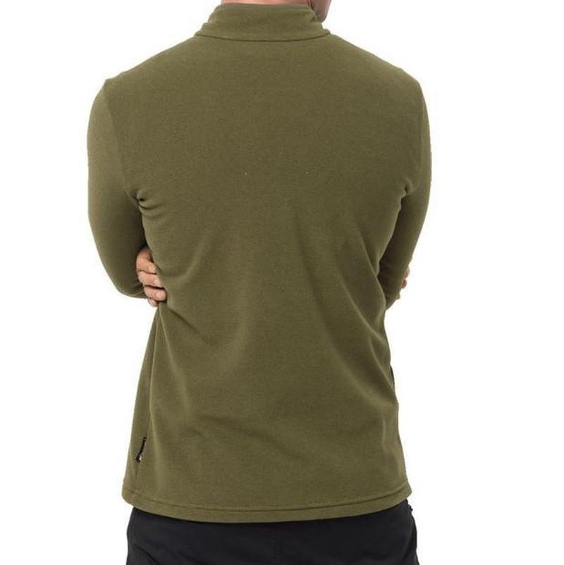 Jack Wolfskin Arco Men's 1/4 Zip Fleece - Light Moss Stripes-Fleeces 1/4 Zip-Outback Trading