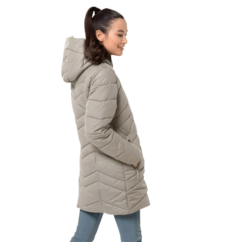 Jack Wolfskin Kyoto Women's Coat - Dusty Grey-Down Jackets-Outback Trading