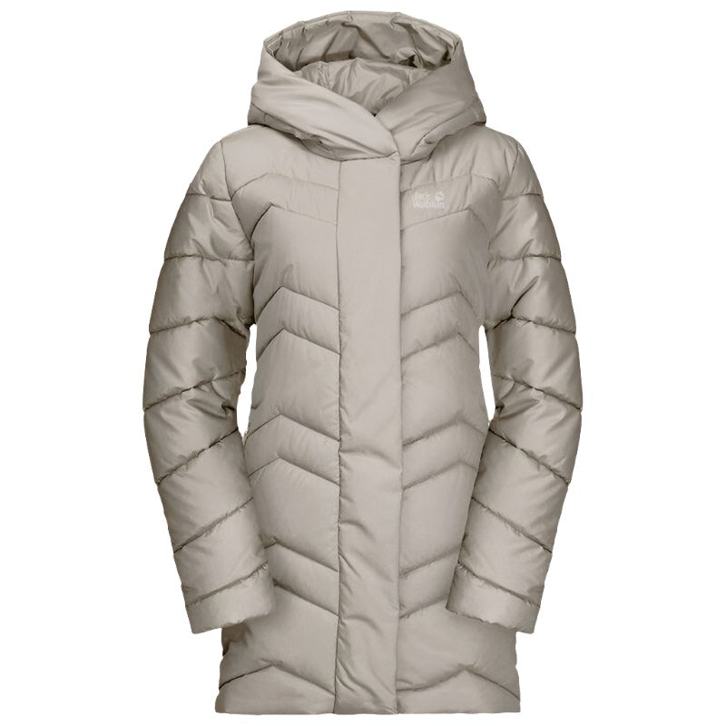 Jack Wolfskin Kyoto Women's Coat - Dusty Grey-Down Jackets-Outback Trading