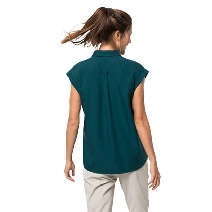 Jack Wolfskin Women's Mojave Shirt - Teal Green-Shirts & Blouses-Outback Trading