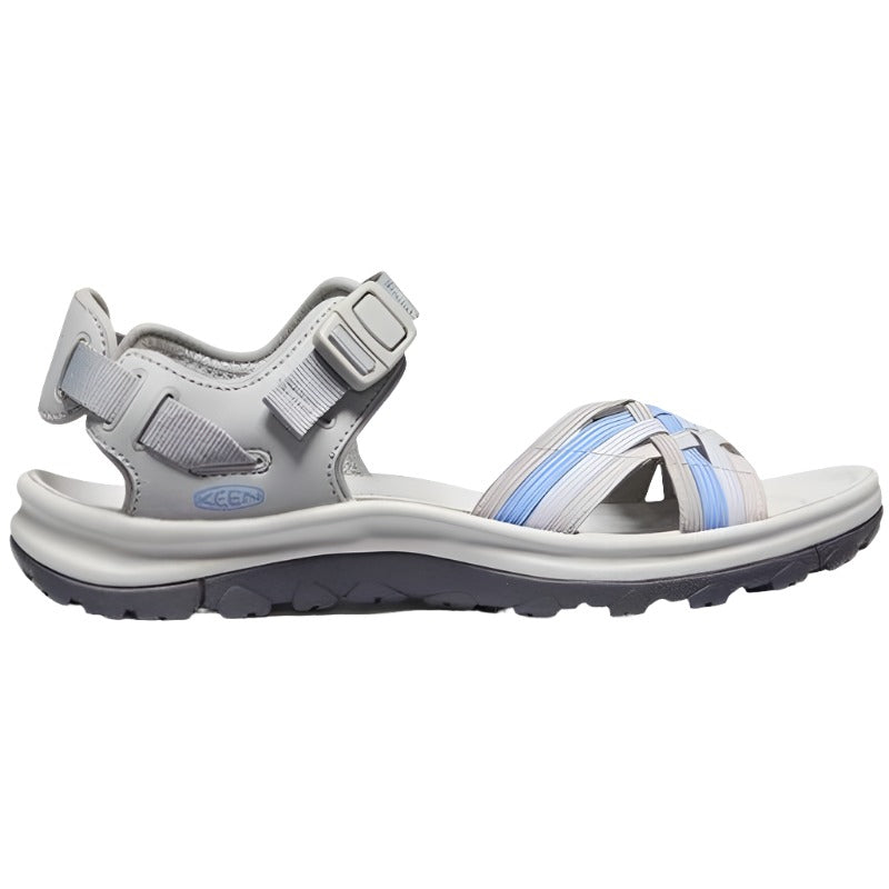 Keen Terradora II Womens Strappy Open Toe Sandal - Grey/Hydrangea-Walking Sandals-Outback Trading