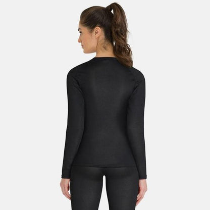 Odlo Women's Active Originals Light Long Sleeve Crew - Black-Base Layers-Outback Trading