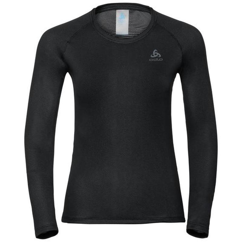 Odlo Women's Active Originals Light Long Sleeve Crew - Black-Base Layers-Outback Trading