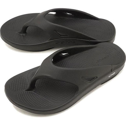 Oofos Original Orthopedic Feet Recovery Flip Flops - Black-Thongs & Flip Flops-Outback Trading