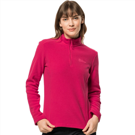 Jack Wolfskin Taunus Women's Half Zip Fleece - Pink Dahlia.4