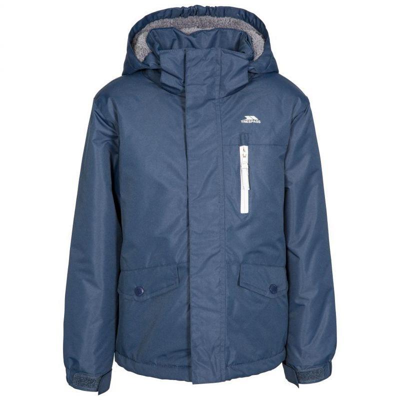 Trespass Ballast Children's Waterproof Coat - Navy-Waterproof Coats-Outback Trading