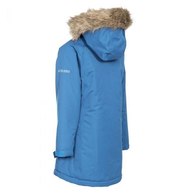 Trespass Fame Children's Waterproof Parka/Coat Cosmic Blue-Waterproof Coats-Outback Trading