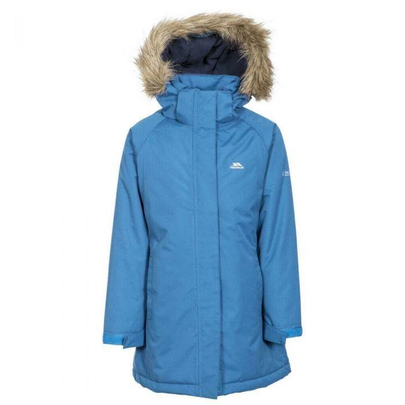 Trespass Fame Children's Waterproof Parka/Coat Cosmic Blue-Waterproof Coats-Outback Trading