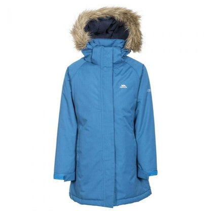 Trespass Fame Children's Waterproof Parka/Coat Cosmic Blue-Waterproof Coats-Outback Trading