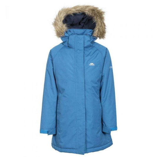 Trespass Fame Children's Waterproof Parka/Coat Cosmic Blue-Waterproof Coats-Outback Trading