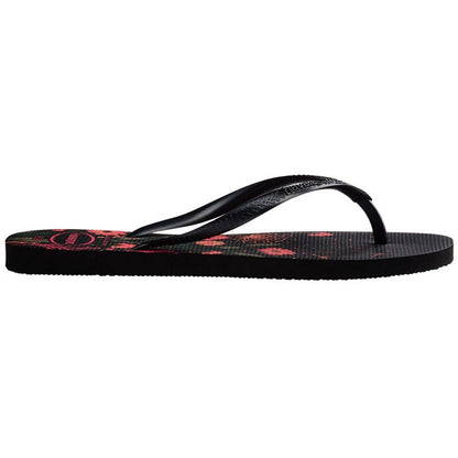 Havaianas Slim Organic Womans FlipFlops - Black / Pink 3