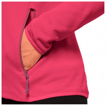 Jack Wolfskin Peak Grid Women's Fleece - Magenta Red