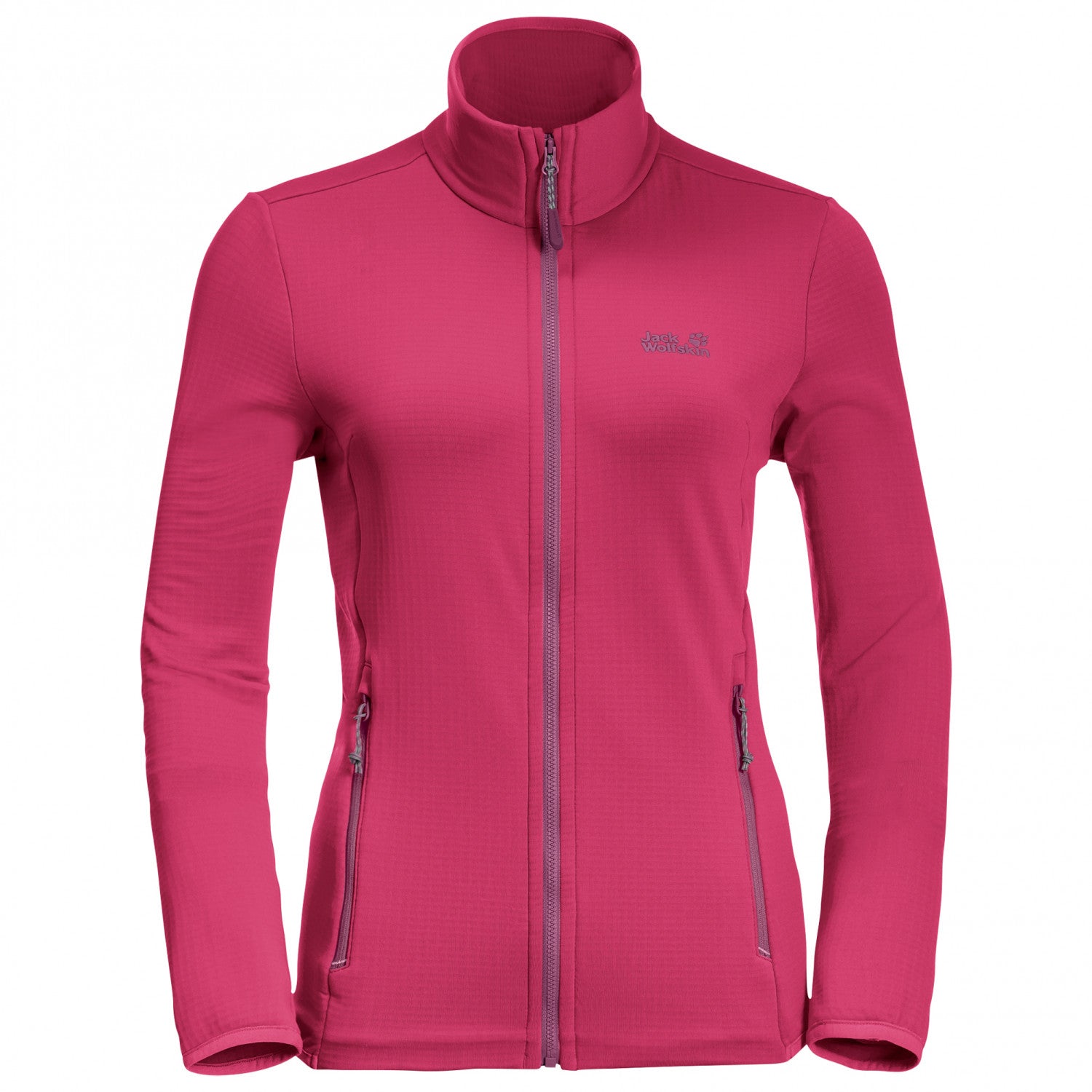 Jack Wolfskin Peak Grid Women's Fleece - Magenta Red