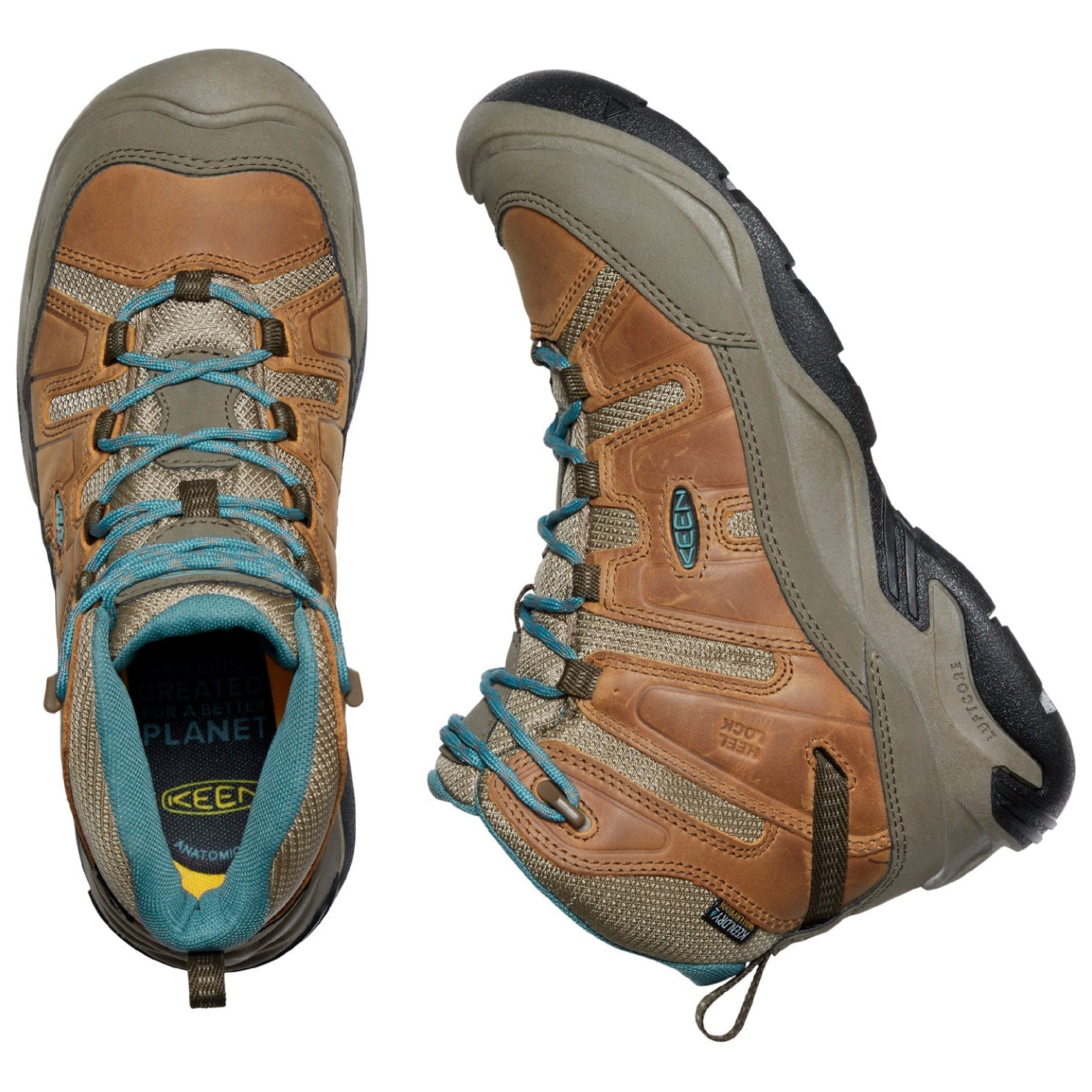 Keen Circadia Womens Walking Boots Coconut/North Atlantic.5